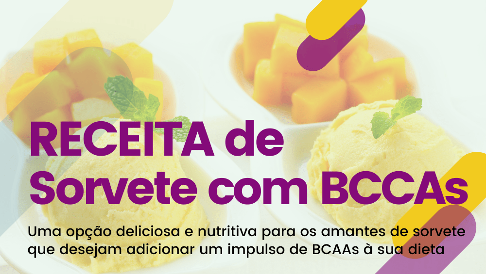 Receita de Sorvete de manga com infusão de BCAAs