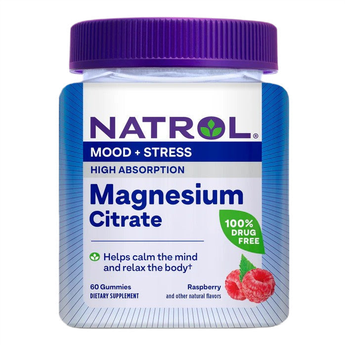 High Absorption Magnesium Citrate, Raspberry - 60 gummies
