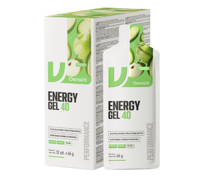 Energy Gel 40, Green Apple - 12 x 66g