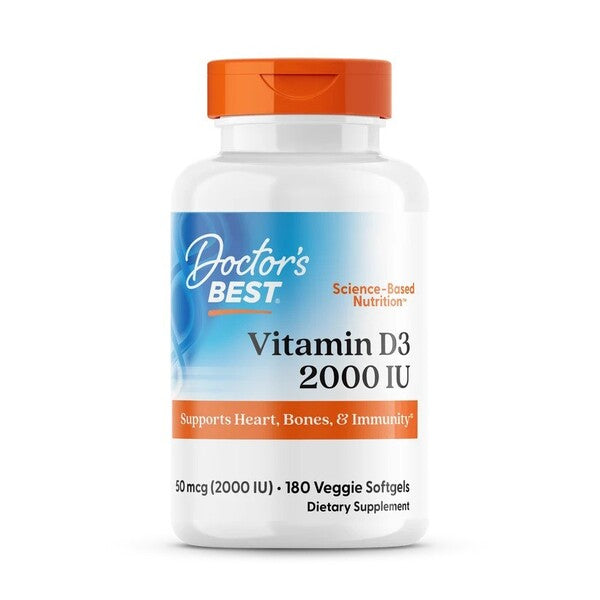 Vitamin D3, 2000 IU - 180 veggie softgels