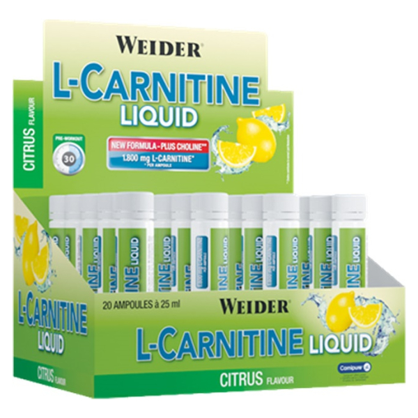 L-Carnitine Liquid, Citrus - 20 x 25 ml.