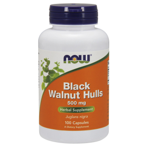 Black Walnut Hulls, 500mg - 100 caps