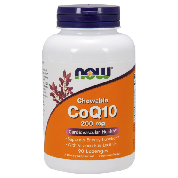 CoQ10 with Lecithin & Vitamin E, 200mg (Chewable) - 90 lozenges