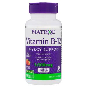 Vitamin B-12 Fast Dissolve, 5000mcg - 100 tabs