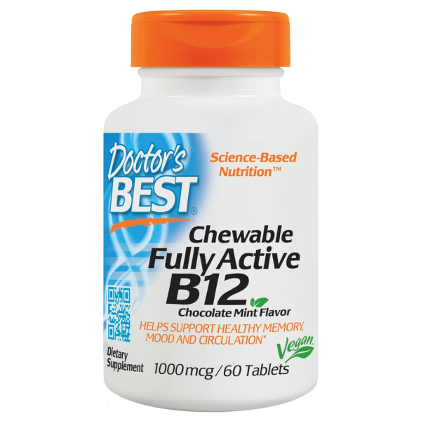 Chewable Fully Active B12, 1000mcg - 60 tabs