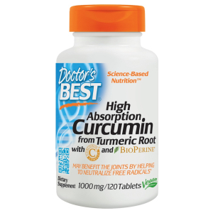 High Absorption Curcumin From Turmeric Root with C3 Complex & BioPerine, 1000mg - 120 tabs
