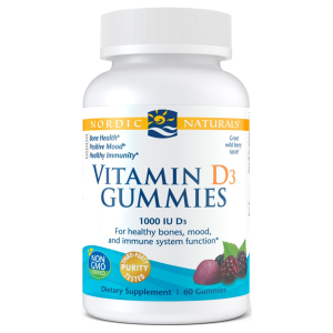 Vitamin D3 Gummies, 1000 IU Wild Berry - 60 gummies
