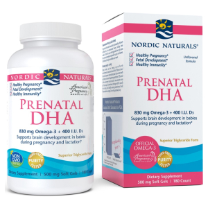 Prenatal DHA, 830mg Unflavored - 180 softgels