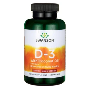 Vitamin D-3 with Coconut Oil, 2000 IU - 60 softgels