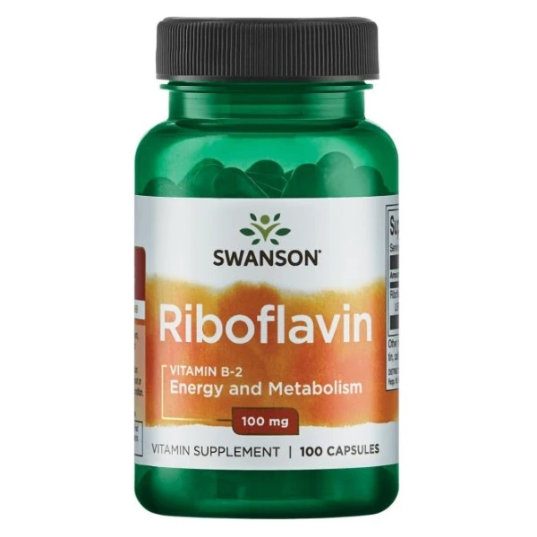 Riboflavin Vitamin B-2, 100mg - 100 caps