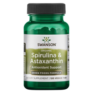 Spirulina & Astaxanthin, Organic - 120 veggie tabs