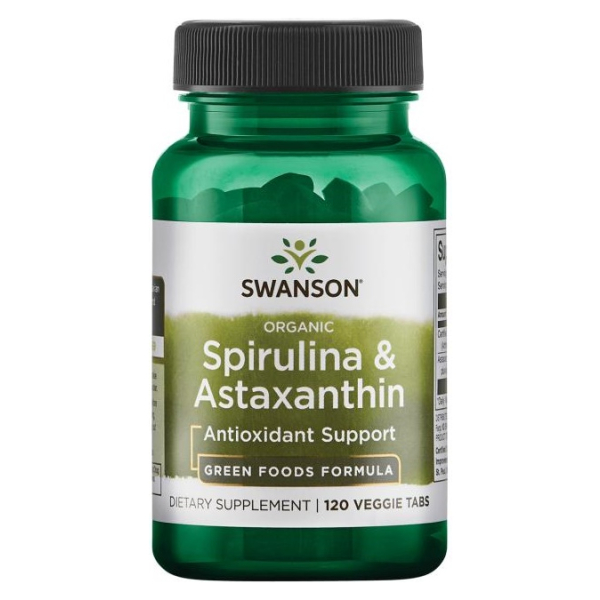 Spirulina & Astaxanthin, Organic - 120 veggie tabs