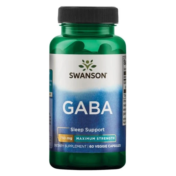 GABA, 750mg Maximum Strength - 60 vcaps