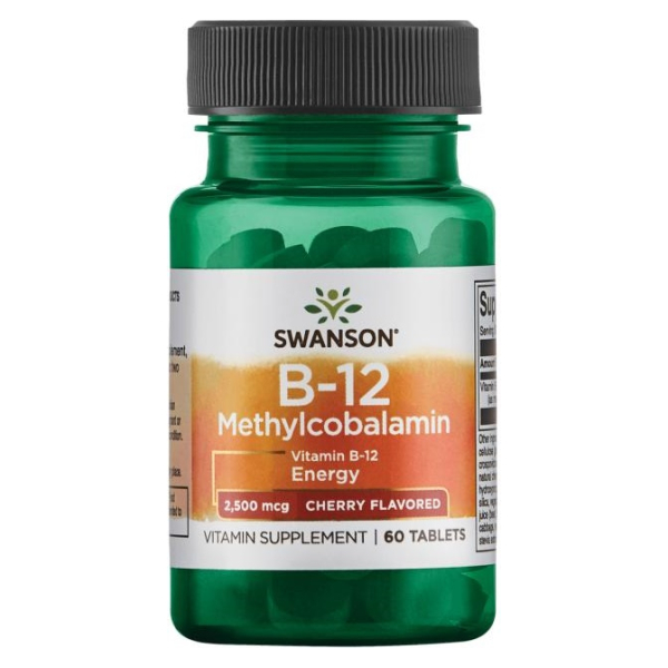 Vitamin B-12 Methylcobalamin, 2500mcg Cherry - 60 tabs