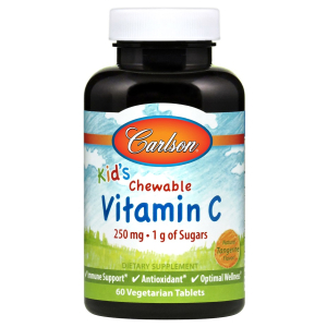 Kid's Chewable Vitamin C, 250mg Natural Tangerine - 60 vegetarian tabs