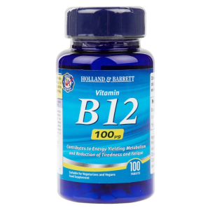 Vitamin B12, 100mcg - 100 tablets