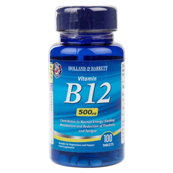 Vitamin B12, 500mcg - 100 tablets