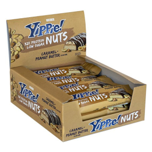 Yippie! Nuts, Caramel-Peanut Butter - 12 bars (45 grams)
