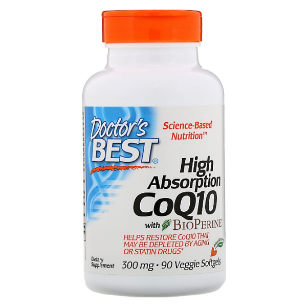 High Absorption CoQ10 with BioPerine, 300mg - 90 veggie softgels