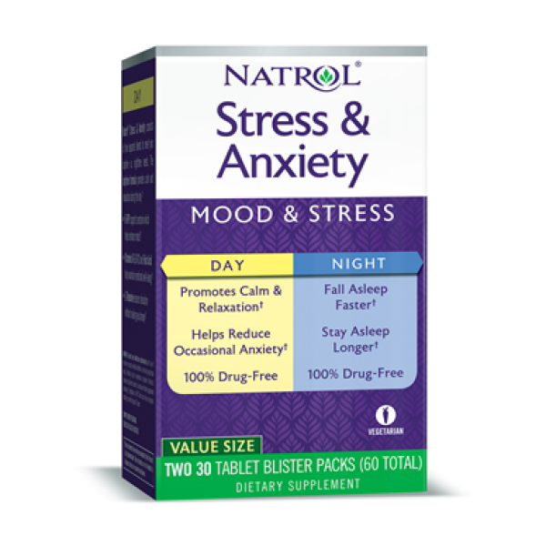 Stress & Anxiety Day & Night Formula - 30 + 30 tabs