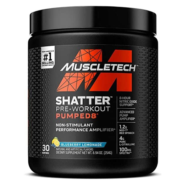 Shatter Pumped8 Pre-Workout, Blueberry Lemonade - 254g