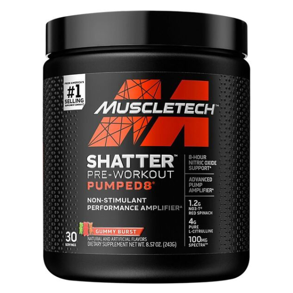 Shatter Pumped8 Pre-Workout, Gummy Burst - 243g