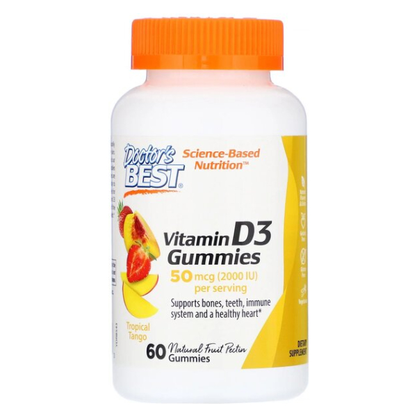 Vitamin D3 Gummies, Tropical Mango - 60 gummies