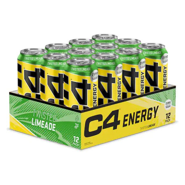 C4 Explosive Energy Drink, Twisted Limeade - 12 x 500 ml.