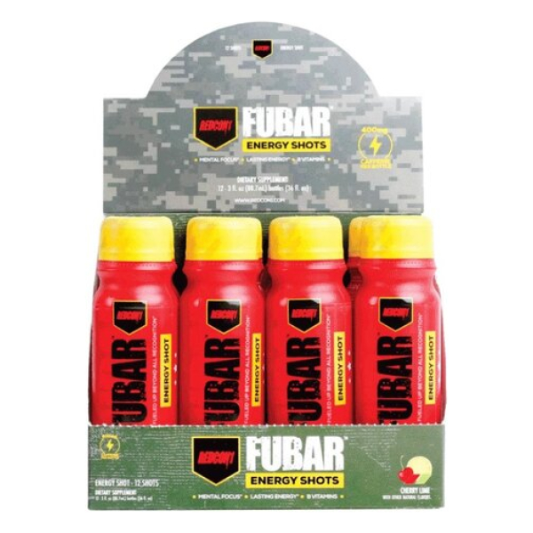 Fubar Energy Shots, Cherry Lime - 12 x 89 ml.