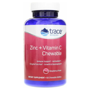 Zinc + Vitamin C Chewable, Raspberry - 60 chewable wafers