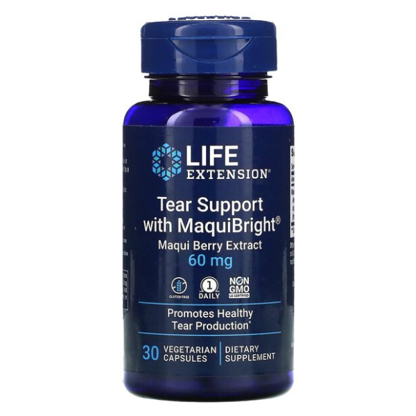 Tear Support with MaquiBright (Maqui Berry Extract), 60mg - 30 vcaps