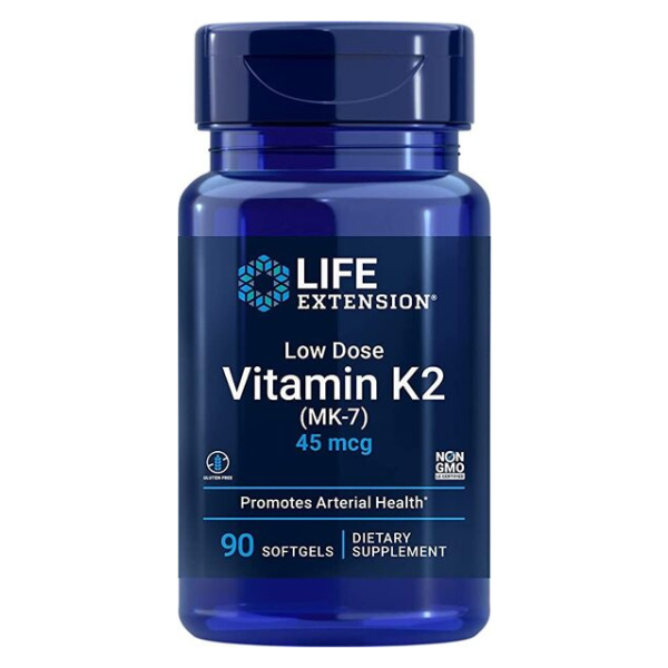 Low Dose Vitamin K2 (MK-7), 45mcg - 90 softgels