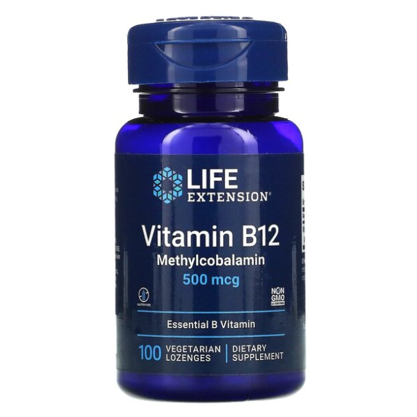 Vitamin B12 Methylcobalamin, 500mcg - 100 vegetarian lozenges