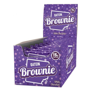 Oatein Brownie, White Chocolate - 12 x 60g
