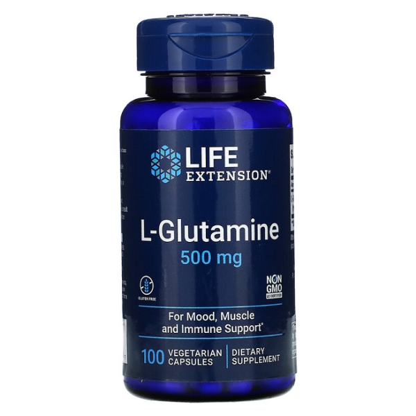 L-Glutamine, 500mg - 100 vcaps