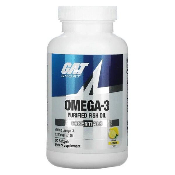 Omega-3 Purified Fish Oil, Lemon - 90 softgels