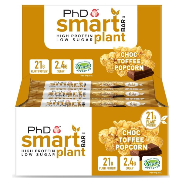 Smart Bar Plant, Choc Peanut Caramel - 12 bars