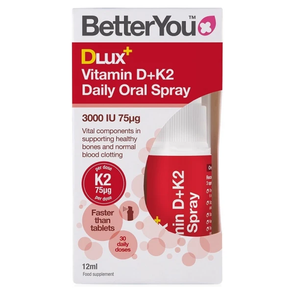 DLux+ Vitamin D+K2 Daily Oral Spray - 12 ml.