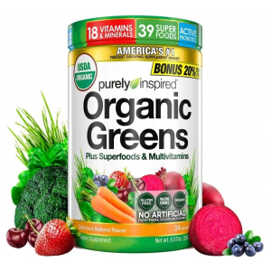 Organic Greens Plus Superfoods & Multivitamins, Unflavored - 243g