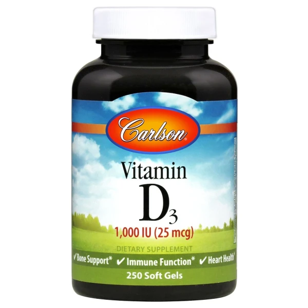 Vitamin D3, 1000 IU - 250 softgels