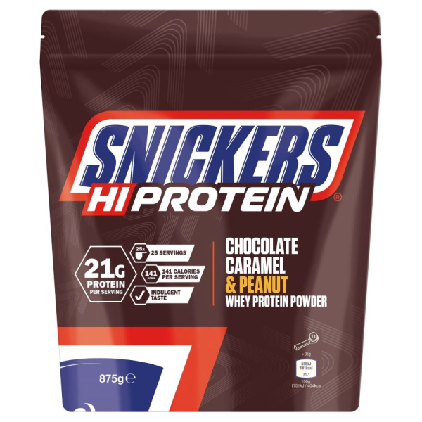 Snickers Hi Protein Whey, Chocolate Caramel & Peanut - 875g