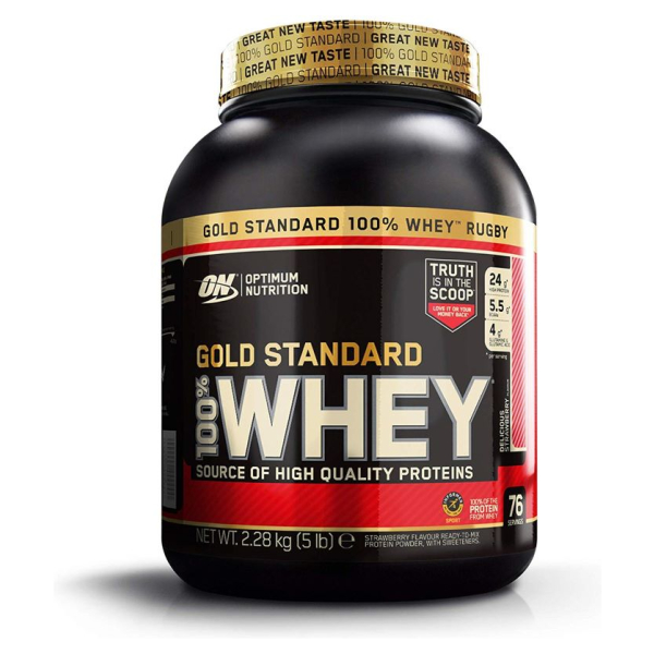 Gold Standard 100% Whey, Delicious Strawberry - 2280g