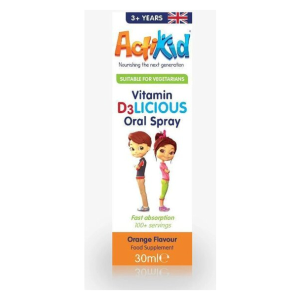 Vitamin D3LICIOUS Oral Spray, Orange - 30 ml.