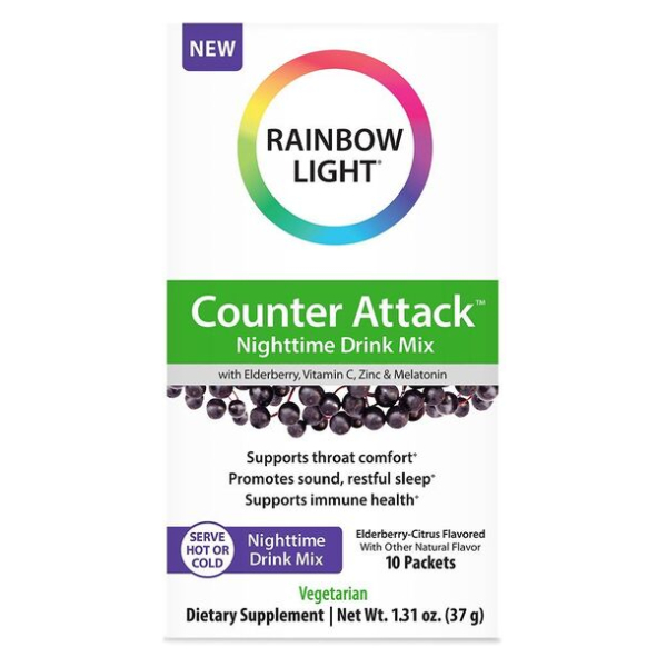 Counter Attack - Nighttime Drink Mix, Elderberry Citrus - 10 packets