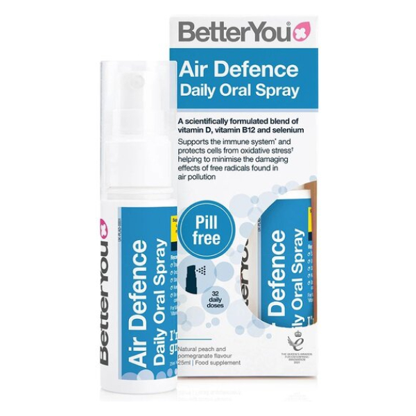 Air Defence Daily Oral Spray, Natural Peach & Pomegranate - 25 ml.