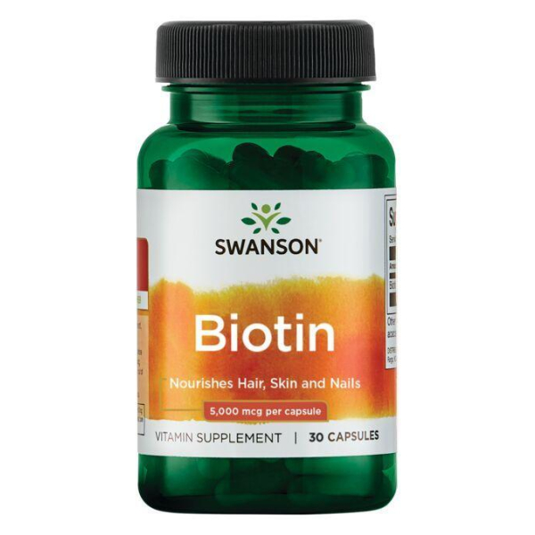 Biotin, 5000mcg - 30 caps