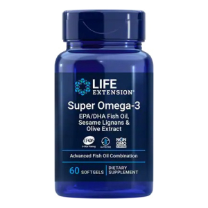 Super Omega-3 EPA/DHA with Sesame Lignans & Olive Extract - 60 softgels