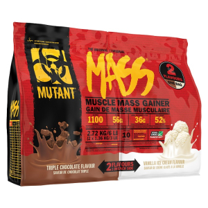 Mutant Mass 2 Flavours, Triple Chocolate & Vanilla Ice Cream - 2720g