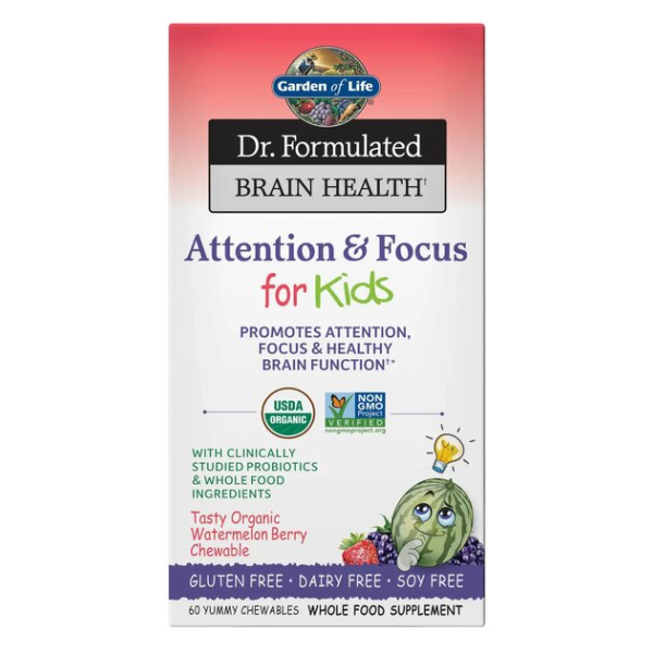 Dr. Formulated Attention & Focus for Kids, Watermelon Berry - 60 chewables