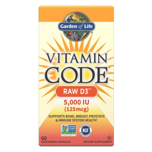 Vitamin Code Raw D3, 5000 IU - 60 vcaps